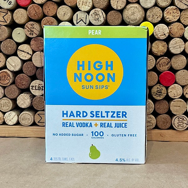 High Noon Vodka-Pear Hard Seltzer Cans 4pk 355ml