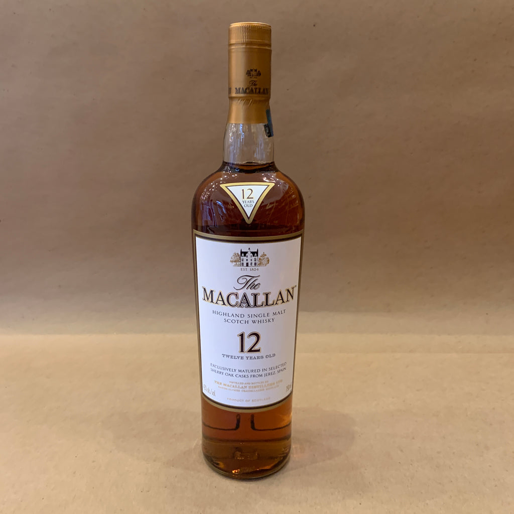 Macallan Scotch Sherry Oak Single Malt 12Yr 750ml