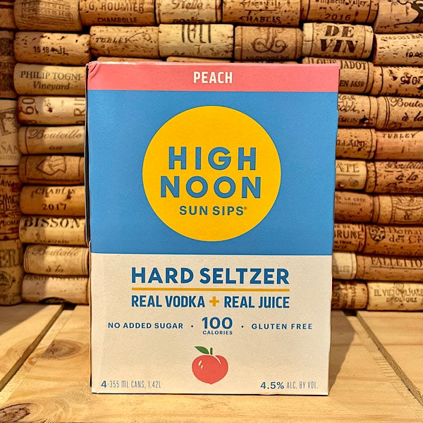 High Noon Vodka-Peach Hard Seltzer Cans 4pk 355ml