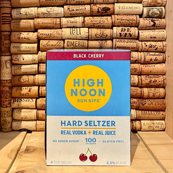 High Noon Vodka-Black Cherry Hard Seltzer Cans 4pk 355ml