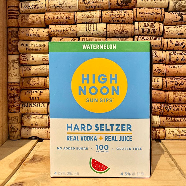 High Noon Vodka-Watermelon Hard Seltzer Cans 4pk 355ml