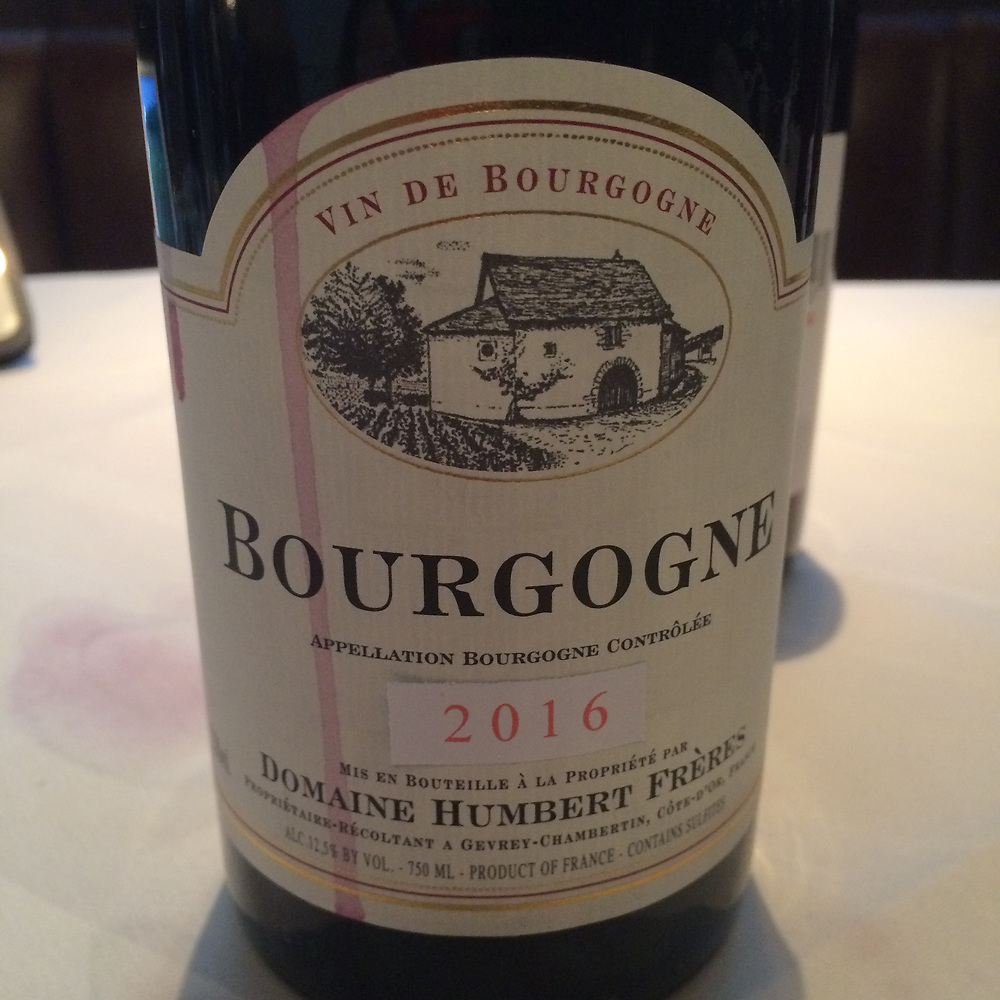 Domaine Humbert Freres Bourgogne Rouge 2016