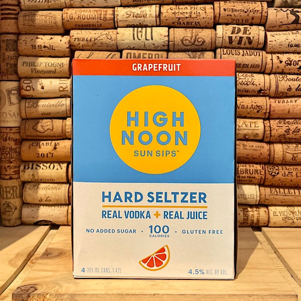 High Noon Vodka-Grapefruit Hard Seltzer Cans 4pk 355ml